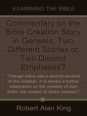 cover image of Commentary on the Bible Creation Story in Genesis